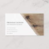 Elegant minimale witte houten vloerbedekking visitekaartje (Achterkant)