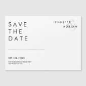 Elegant minimale witte moderne bruiloft bespaart d (Voorkant)