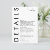 Elegant minimale witte moderne buitenband informatiekaartje (Staand voorkant)