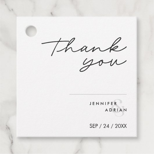 Elegant minimale witte moderne Labels (Voorkant)