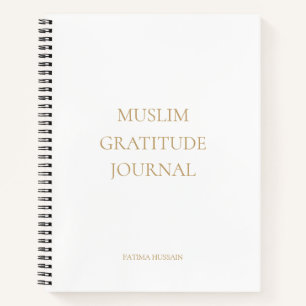 Elegant minimale witte moslim dankbaarheid Journal Notitieboek