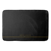 Elegant Minimale zwarte Gold Line-naam Badmat (Voorkant)
