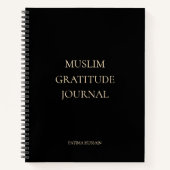 Elegant minimale zwarte moslim dankbaarheid Journa Notitieboek (Voorkant)