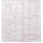 Elegant minimale zwarte roze en witte marmer douchegordijn (Voorkant)