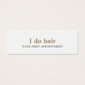 Elegant Minimale zwarte witte gouden haar Mini Visitekaartjes (Voorkant)