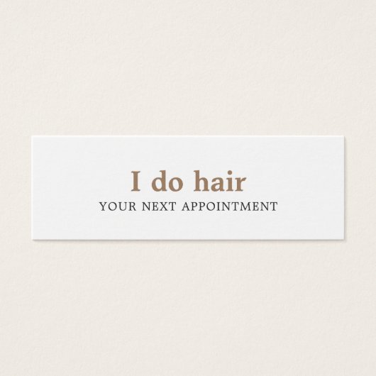 Elegant Minimale zwarte witte gouden haar Mini Visitekaartjes (Voorkant)