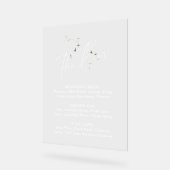 Elegant Minimali Botanical Vrijgezellenfeest Bar M Acryl Bord (Hoek)