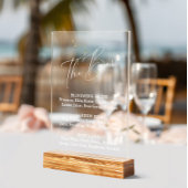 Elegant Minimali Botanical Vrijgezellenfeest Bar M Acryl Bord