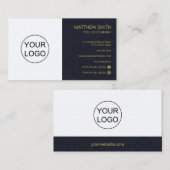 Elegant Minimalism Custom Logo Visitekaartje (Voorkant / Achterkant)