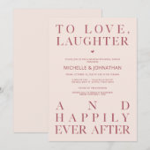 Elegant Minimalism Wedding Rehearsal Dinner Kaart (Voorkant / Achterkant)