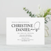 Elegant Minimalism Wedding Rehearsal Dinner Kaart (Staand voorkant)