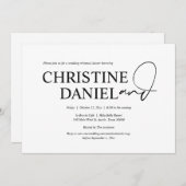 Elegant Minimalism Wedding Rehearsal Dinner Kaart (Voorkant / Achterkant)