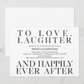 Elegant Minimalism Wedding Rehearsal Dinner Kaart (Voorkant / Achterkant)