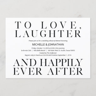 Elegant Minimalism Wedding Rehearsal Dinner Kaart