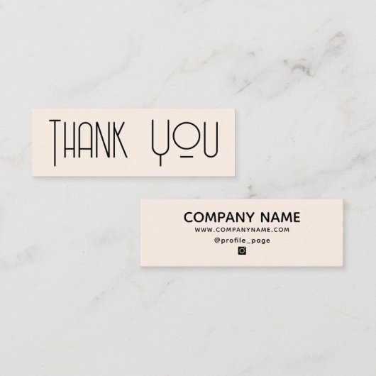 Elegant minimalisme Dank u Visitekaartje (Voorkant / Achterkant)