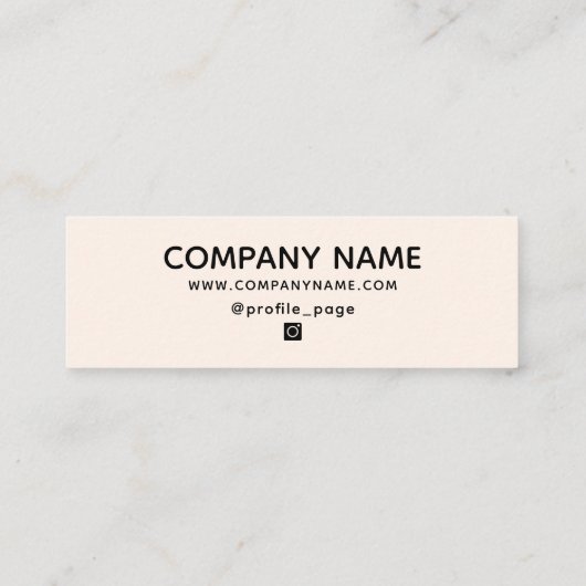 Elegant minimalisme Dank u Visitekaartje (Achterkant)