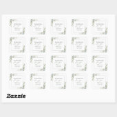 Elegant, minimalisme, groene bladeren Stickers (Vel)