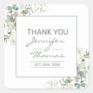 Elegant, minimalisme, groene bladeren Stickers