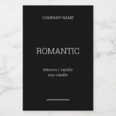 Elegant minimalisme kaars Sticker productlabel (Enkel label)