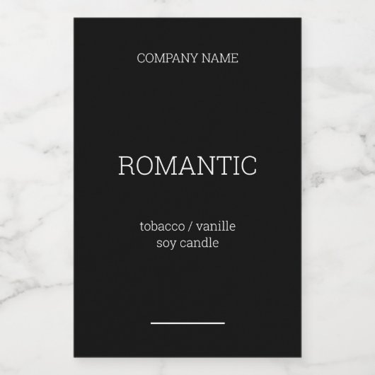 Elegant minimalisme kaars Sticker productlabel (Enkel label)