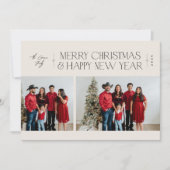 Elegant minimalisme Multi-Photo Feestdagenkaart (Voorkant)