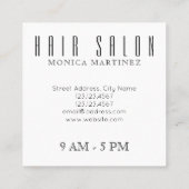 Elegant minimalisme vierkante visitekaartje (Achterkant)