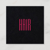 Elegant minimalisme zwarte roze duo toon vierkante visitekaartje (Voorkant)