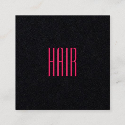 Elegant minimalisme zwarte roze duo toon vierkante visitekaartje (Voorkant)