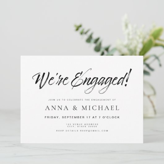 Elegant-minimalispartij Kaart (Staand voorkant)