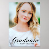 Elegant Minimalist 2023 Afstuderen Foto-Afstuderen Poster (Voorkant)