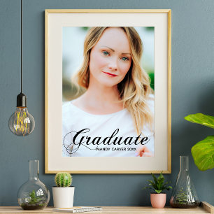 Elegant Minimalist 2023 Afstuderen Foto-Afstuderen Poster