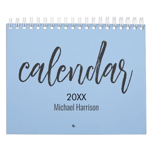 Elegant Minimalist 2026 Calendar – Dusty Blue Kalender (Hoes)