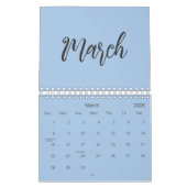 Elegant Minimalist 2026 Calendar – Dusty Blue Kalender (Mar 2026)