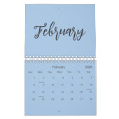 Elegant Minimalist 2026 Calendar – Dusty Blue Kalender (Feb 2026)
