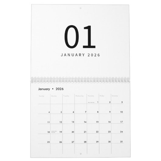 Elegant Minimalist 2026 Calendar Kalender (Jan 2026)