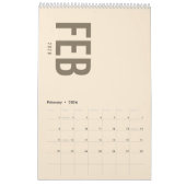 Elegant Minimalist 2026 Calendar Kalender (Feb 2026)