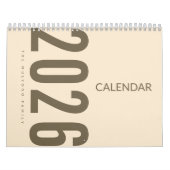 Elegant Minimalist 2026 Calendar Kalender (Hoes)