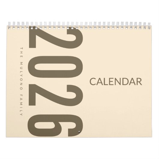 Elegant Minimalist 2026 Calendar Kalender (Hoes)