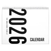 Elegant Minimalist 2026 Calendar Kalender (Hoes)