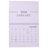 Elegant Minimalist 2026 Calendar Kalender (Jan 2026)