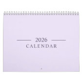 Elegant Minimalist 2026 Calendar Kalender (Hoes)