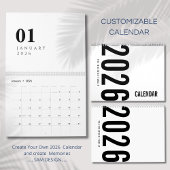 Elegant Minimalist 2026 Calendar Kalender