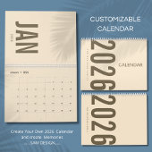 Elegant Minimalist 2026 Calendar Kalender