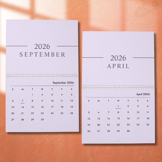 Elegant Minimalist 2026 Calendar Kalender