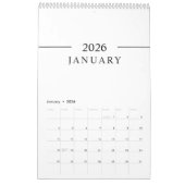 Elegant Minimalist 2026 Calendar Kalender (Jan 2026)