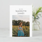 Elegant minimalist 2 foto aankondiging (Staand voorkant)