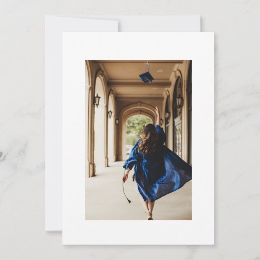 Elegant minimalist 2 foto aankondiging (Achterkant)