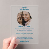 Elegant Minimalist Acrylic Wedding Invitations Acryl Uitnodigingen (Insitu (Draagbaar))