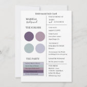 Elegant minimalist Amethyst Bridesmaid Invitation Kaart (Voorkant)