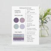 Elegant minimalist Amethyst Bridesmaid Invitation Kaart (Staand voorkant)